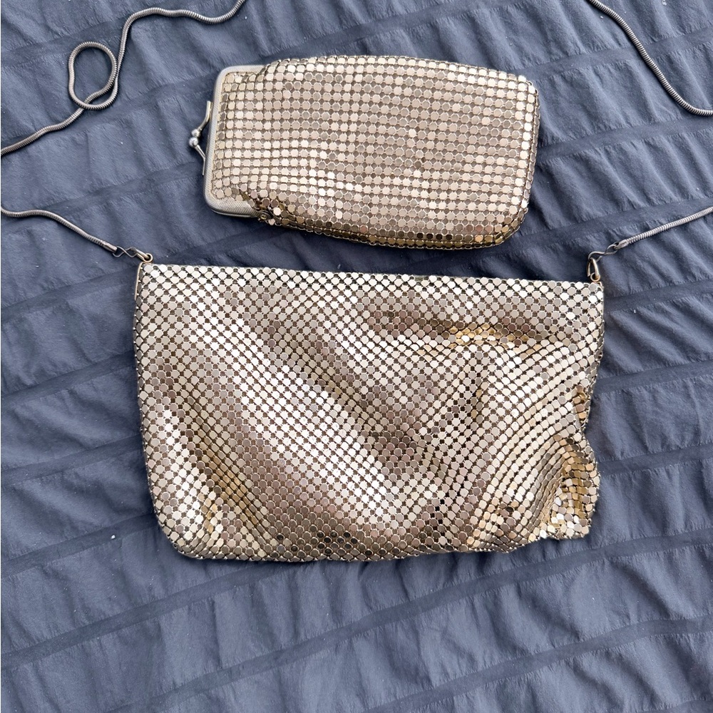 Vintage Gold Mesh Evening Bag Set
